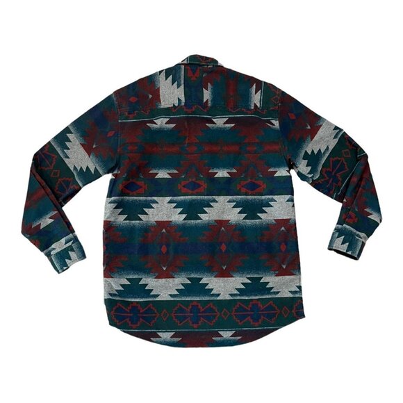 Vintage Shirt 90s Aztec Pattern Long Sleeve Ladies - Picture 2 of 3
